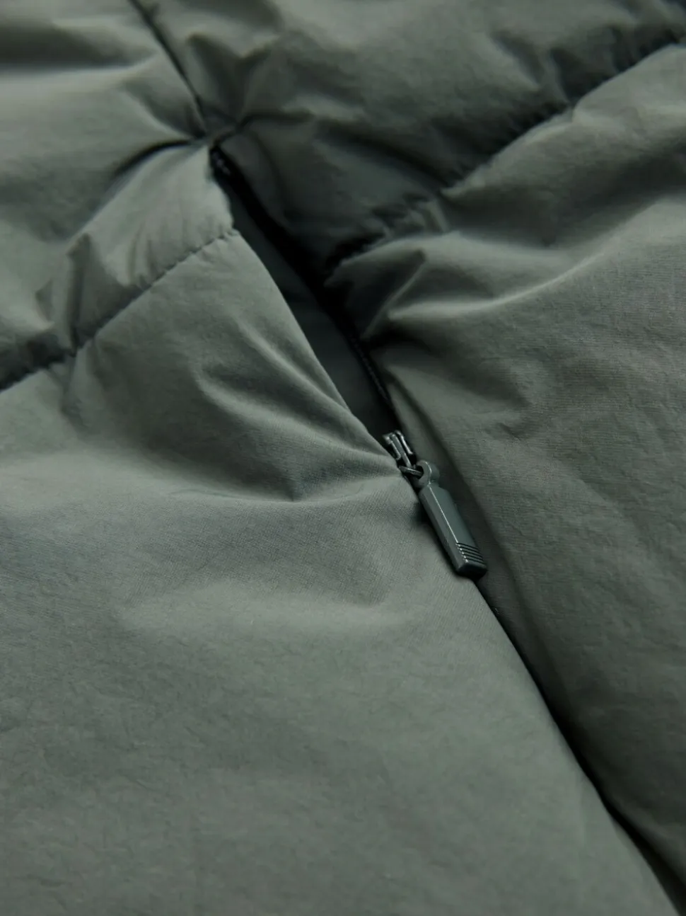 Khaki Green Diamond Quilted Padded Jacket