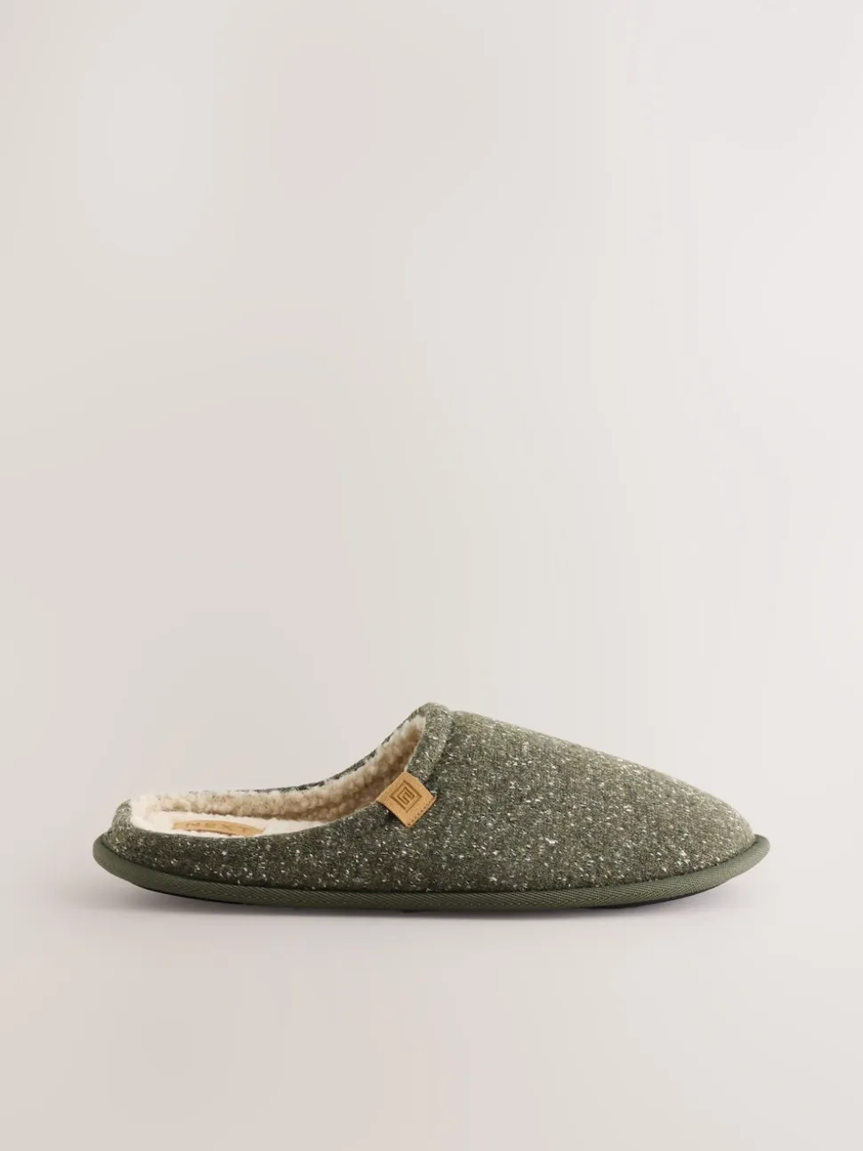 Khaki Green Neppy Mule Slippers