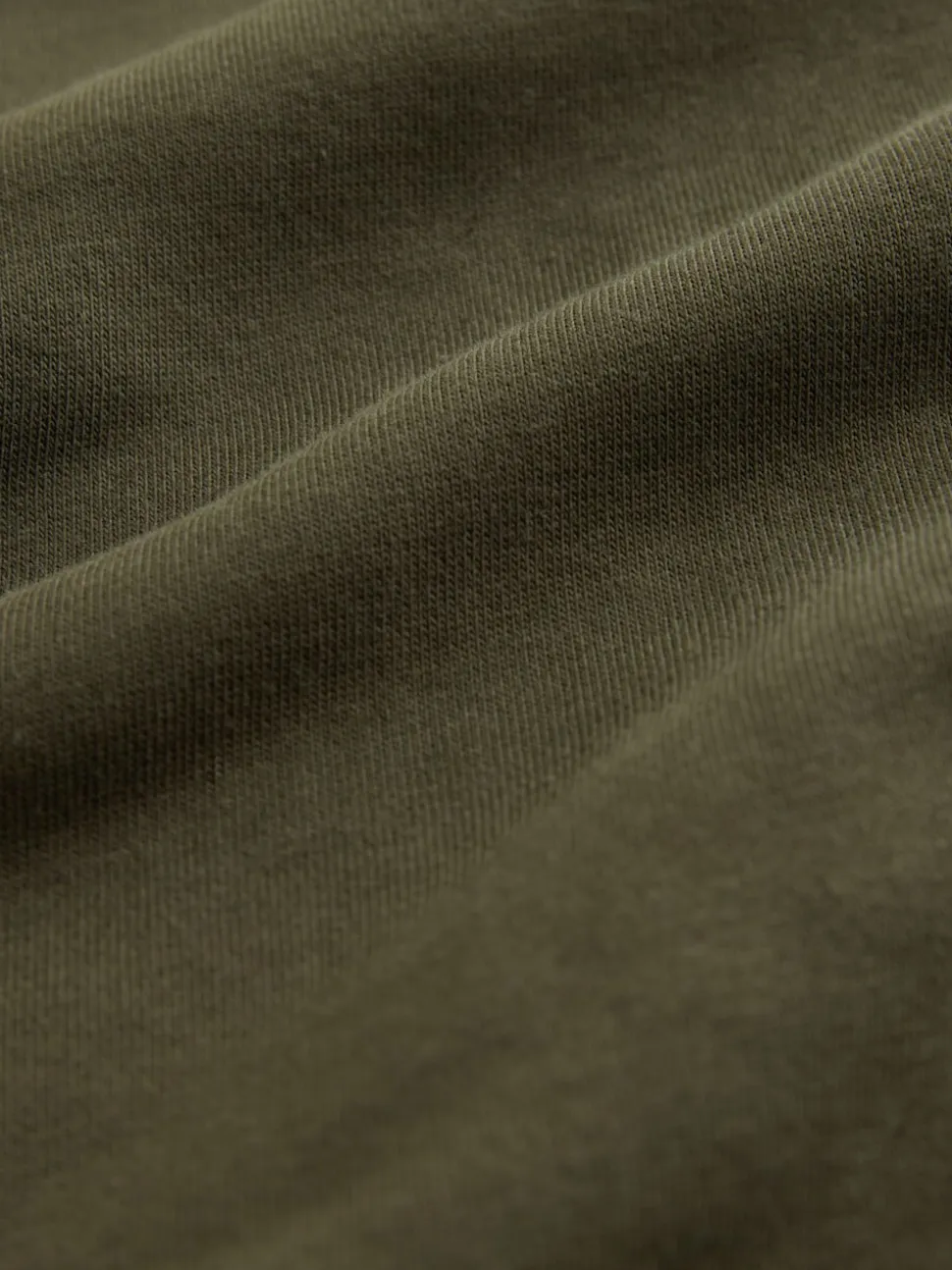 Khaki Green Regular Fit Heavyweight Cotton Rich Crew Neck Sweatshirt