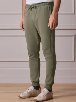 Khaki Green Signature Soft Touch Modal Slim Fit Cuffed Joggers