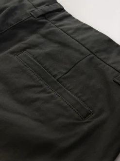 Khaki Green Slim Fit Stretch Chinos Trousers