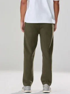 Khaki Green Straight Fit Brushback Heavyweight Joggers