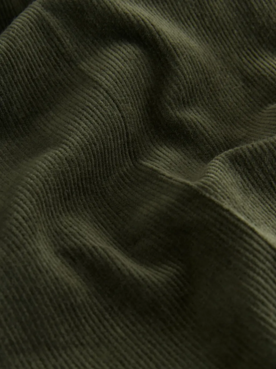 Khaki Green Straight Fit Smart Cotton Rich Cord Trousers