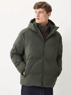 Khaki Green ThermoGen Shower Resistant Puffer Jacket