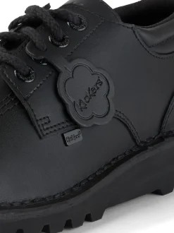 Kickers Black Padded Leather Shoes