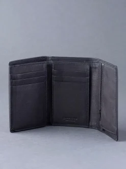 Lakeland Leather Black Bowston Tri-Fold Wallet