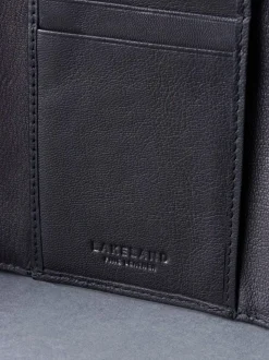 Lakeland Leather Black Bowston Tri-Fold Wallet