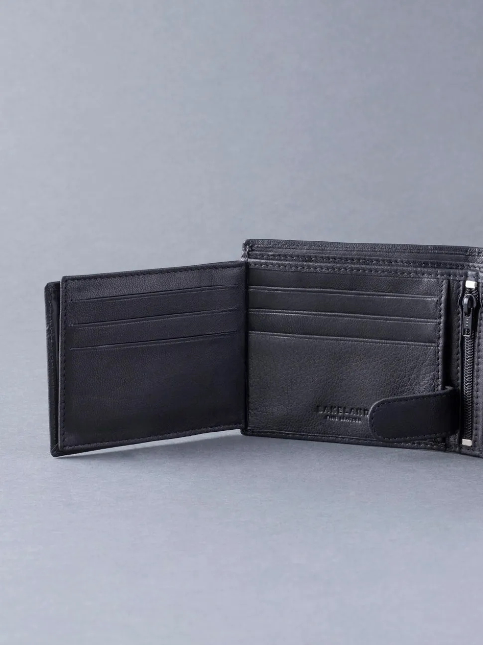 Lakeland Leather Black Burneside Wallet