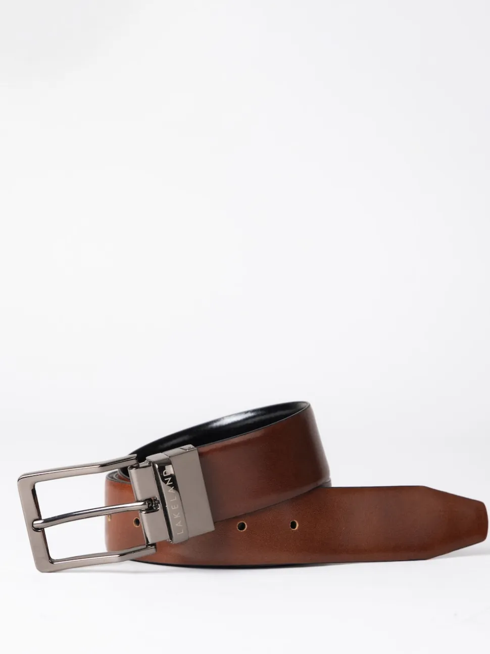 Lakeland Leather Black Calder Reversible Belt