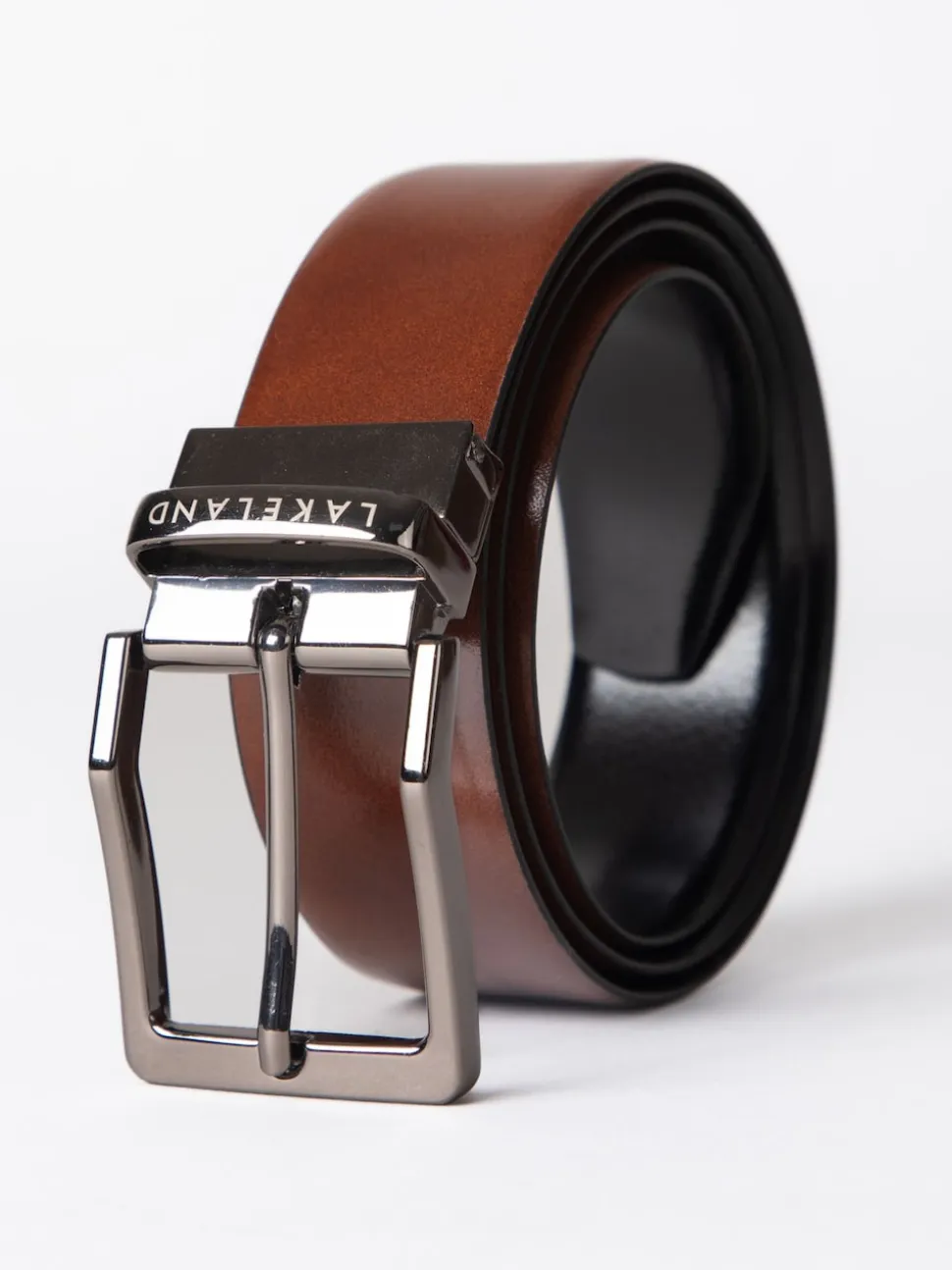 Lakeland Leather Black Calder Reversible Belt