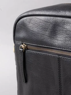 Lakeland Leather Black Small Keswick Messenger Bag