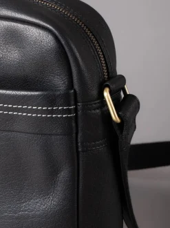 Lakeland Leather Black Small Keswick Messenger Bag