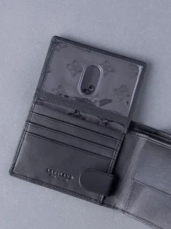 Lakeland Leather Black Stitch Bi-Fold Wallet