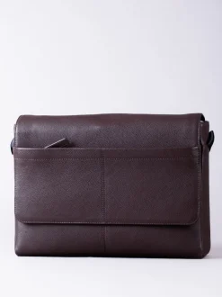 Lakeland Leather Brown Crummock Laptop Messenger Bag
