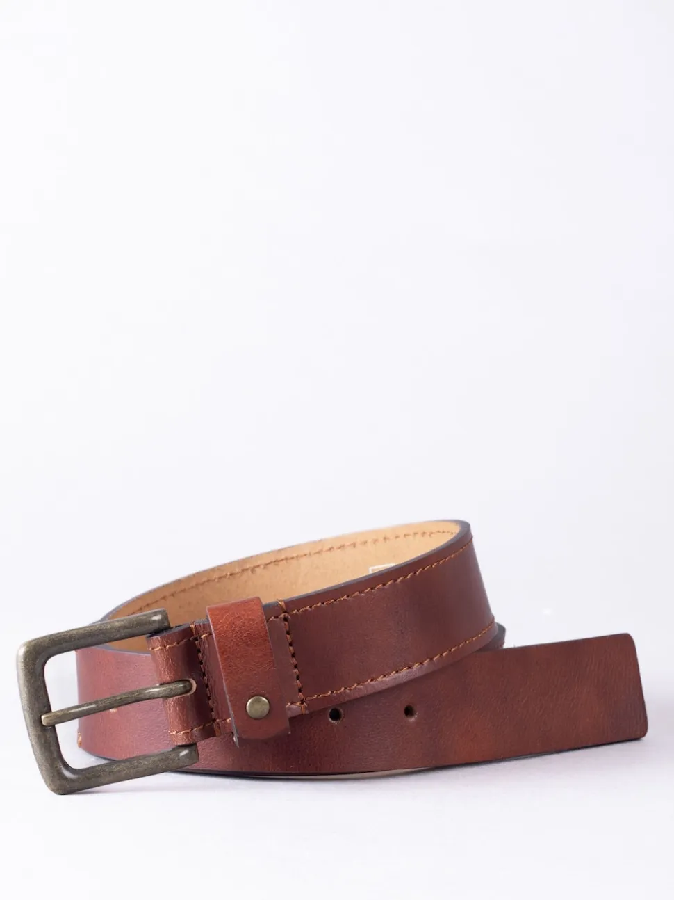 Lakeland Leather Brown Eskin Belt