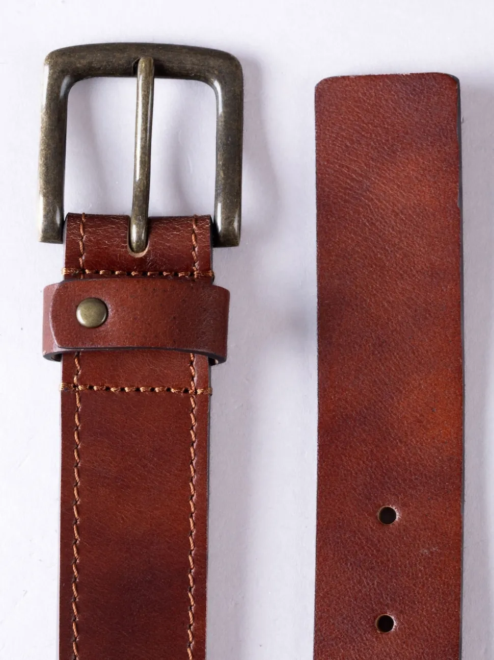 Lakeland Leather Brown Eskin Belt