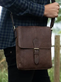 Lakeland Leather Brown Hutton Reporter Bag