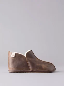 Lakeland Leather Brown Mens Slipper Boots