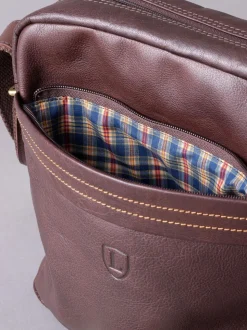 Lakeland Leather Brown Small Keswick Messenger Bag