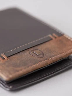 Lakeland Leather Brown Stitch Leather Bi-Fold Wallet