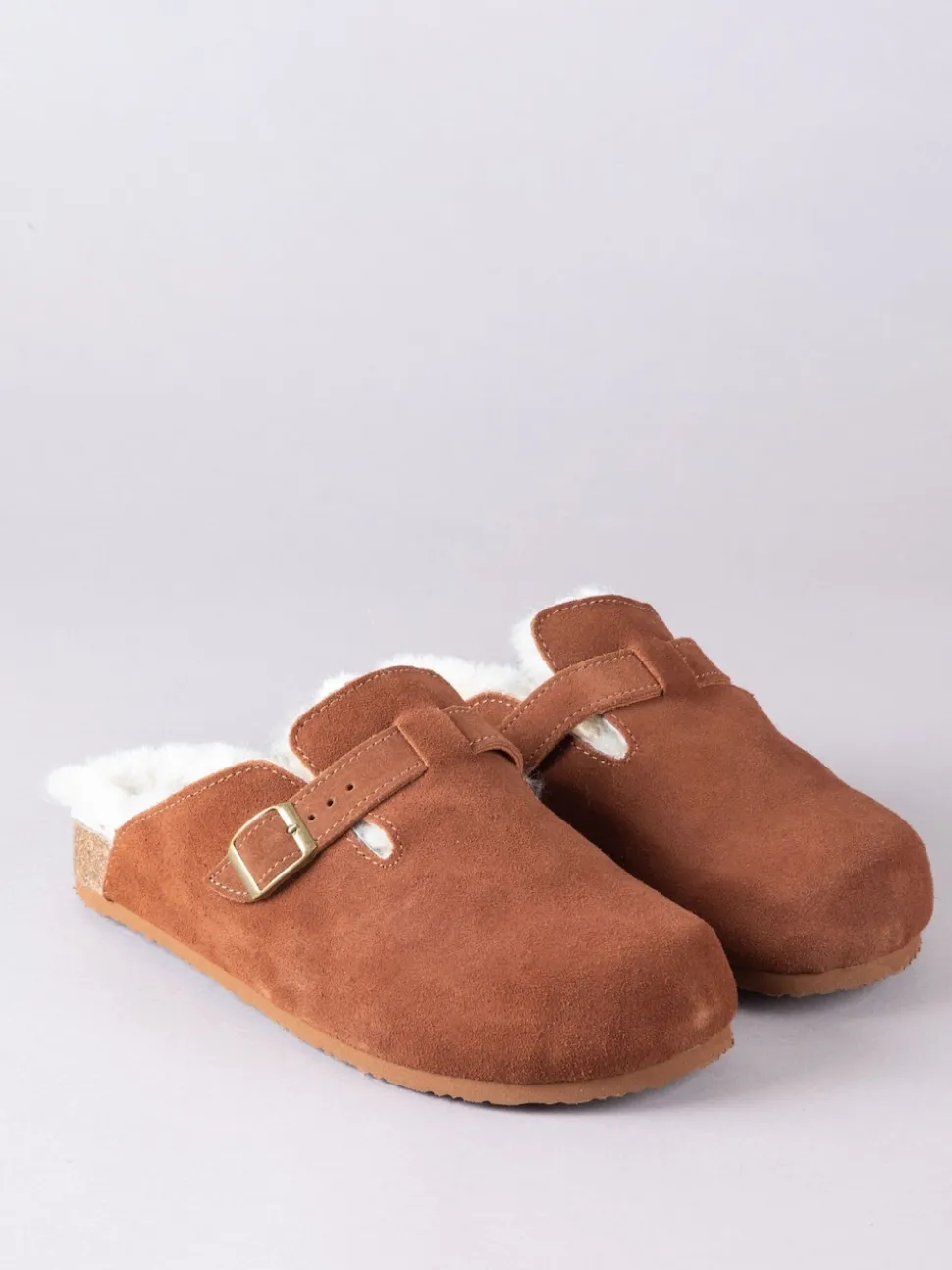 Lakeland Leather Brown Unisex Sheepskin Clog Slippers
