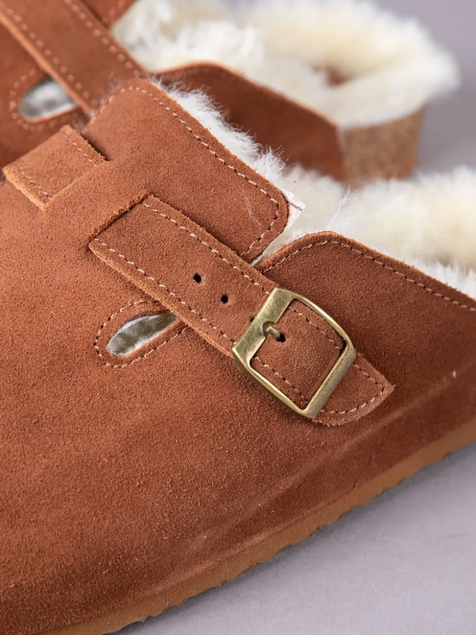 Lakeland Leather Brown Unisex Sheepskin Clog Slippers