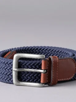 Lakeland Leather Navy Greythwaite Braided Belt