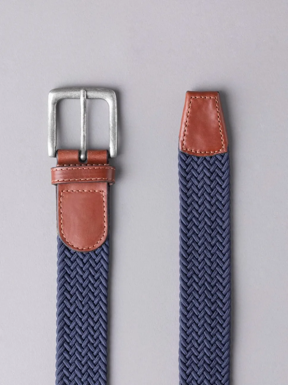 Lakeland Leather Navy Greythwaite Braided Belt