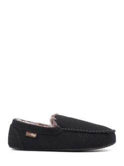 Lazy Dogz Blue Hendrix II Faux Fur Lined Full Slippers