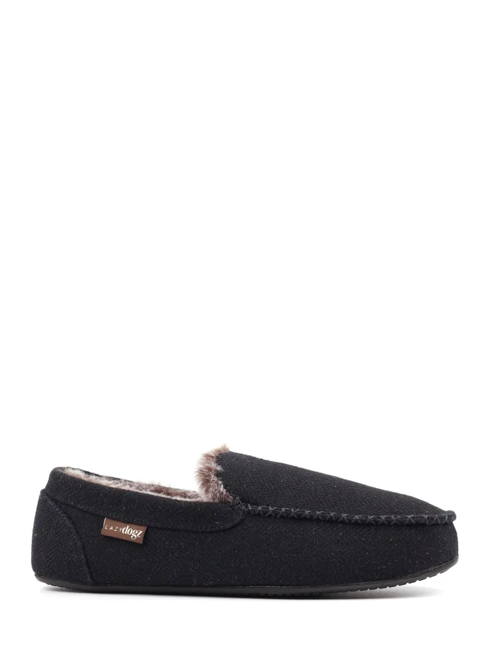 Lazy Dogz Blue Hendrix II Faux Fur Lined Full Slippers