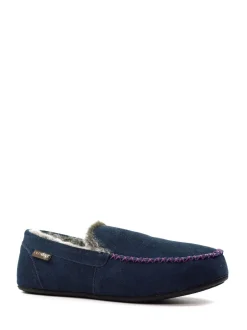 Lazy Dogz Blue Henry Mocassin Slippers