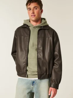 Leather Cropped Jacket