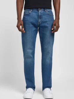 Lee Mid Blue Denim Straight Fit Extreme Motion Jeans