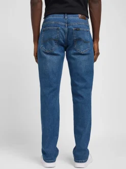 Lee Mid Blue Denim Straight Fit Extreme Motion Jeans