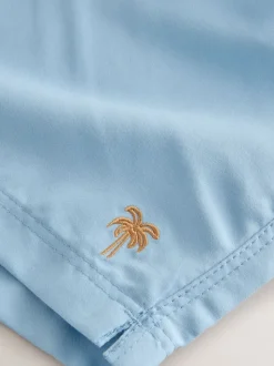 Light Blue Palm Logo Essential Swim Shorts
