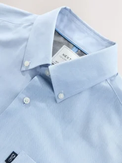 Light Blue Regular Fit Button Down Easy Iron Oxford Shirt