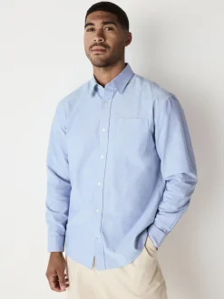 Light Blue Regular Fit Long Sleeve Oxford Shirt