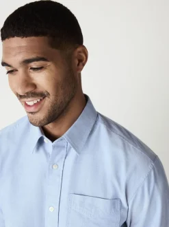 Light Blue Regular Fit Long Sleeve Oxford Shirt