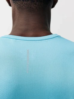 Light Blue Short Sleeve Tee Active Gym Training Top