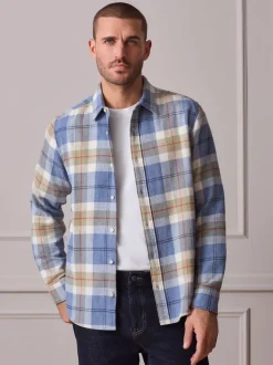 Light Blue Signature Long Sleeve Check Shirt