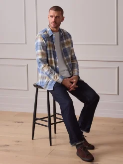 Light Blue Signature Long Sleeve Check Shirt