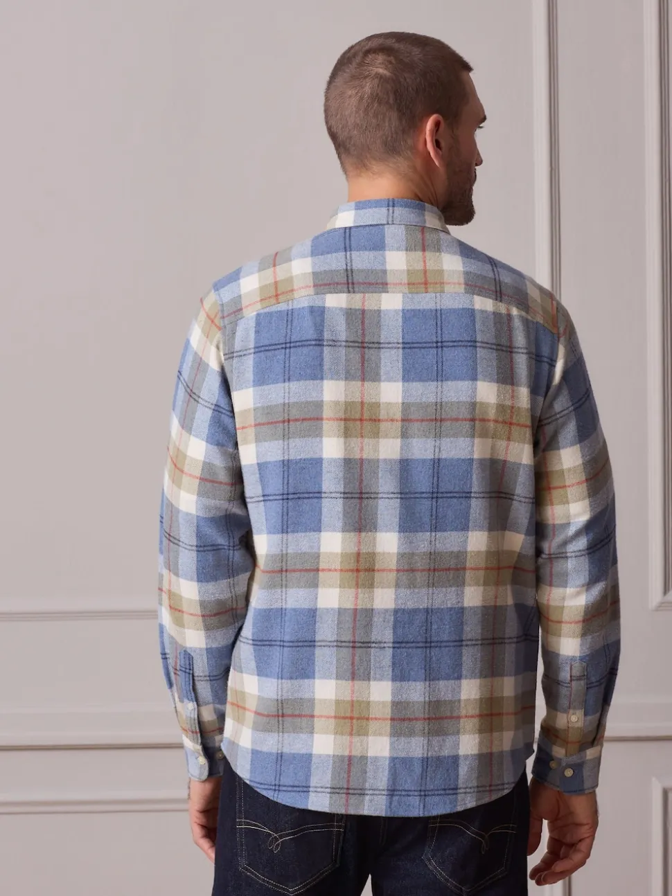 Light Blue Signature Long Sleeve Check Shirt