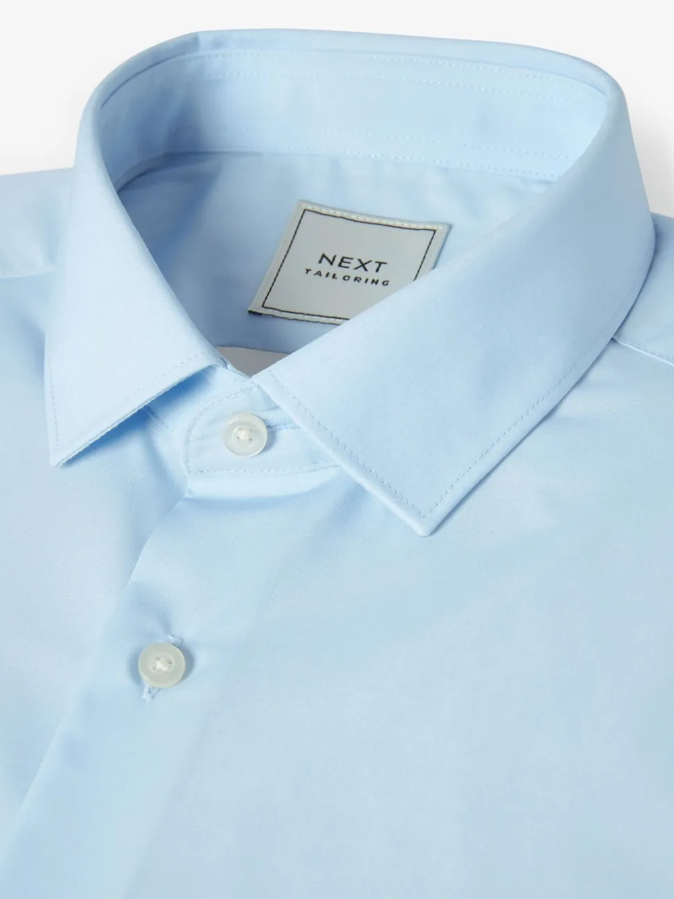 Light Blue Skinny Fit Easy Care Single Cuff Smart Shirt