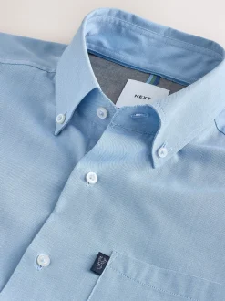 Light Blue Slim Fit Button Down Easy Iron Oxford Shirt