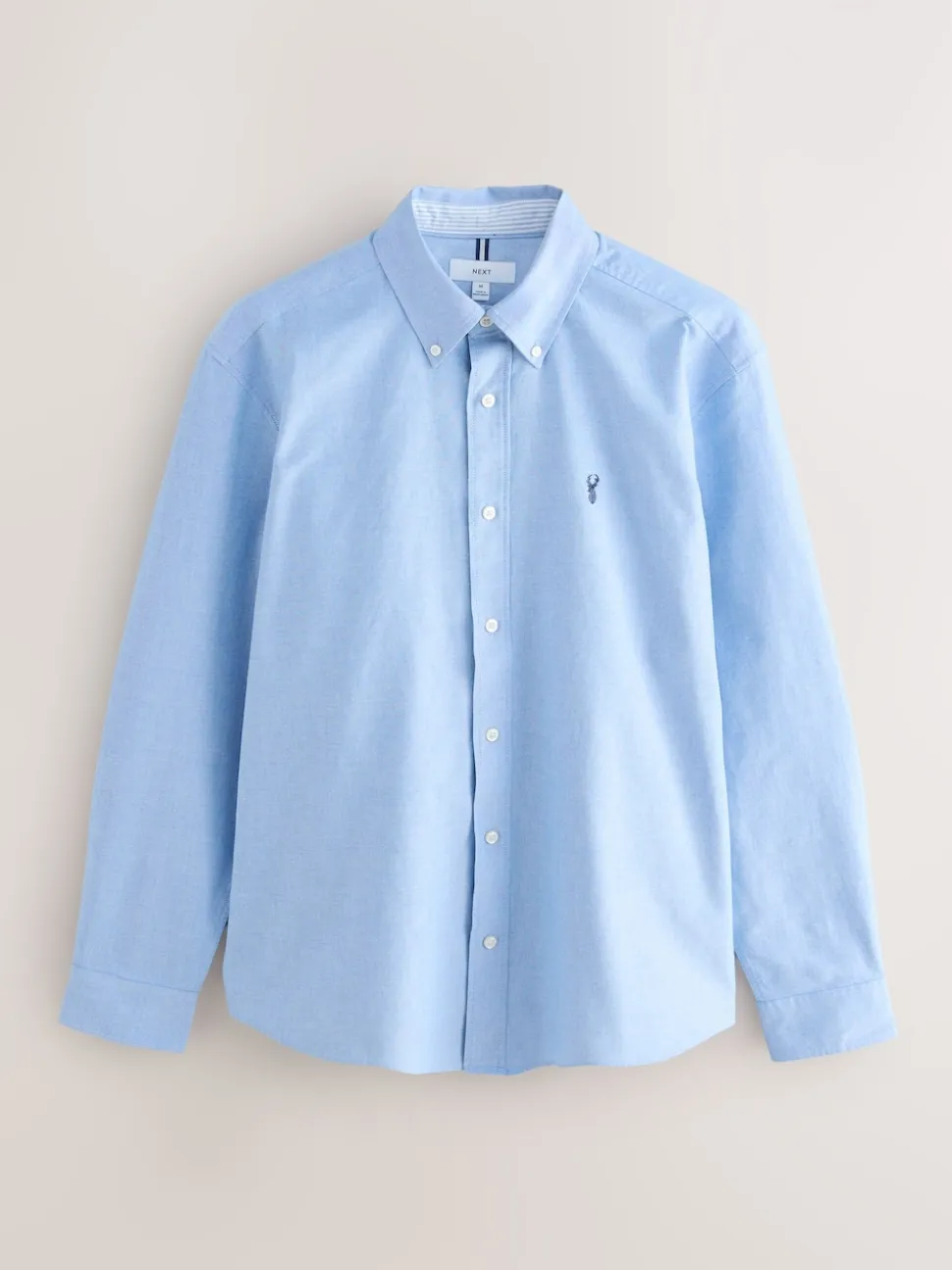 Light Blue Slim Fit Long Sleeve Oxford Shirt