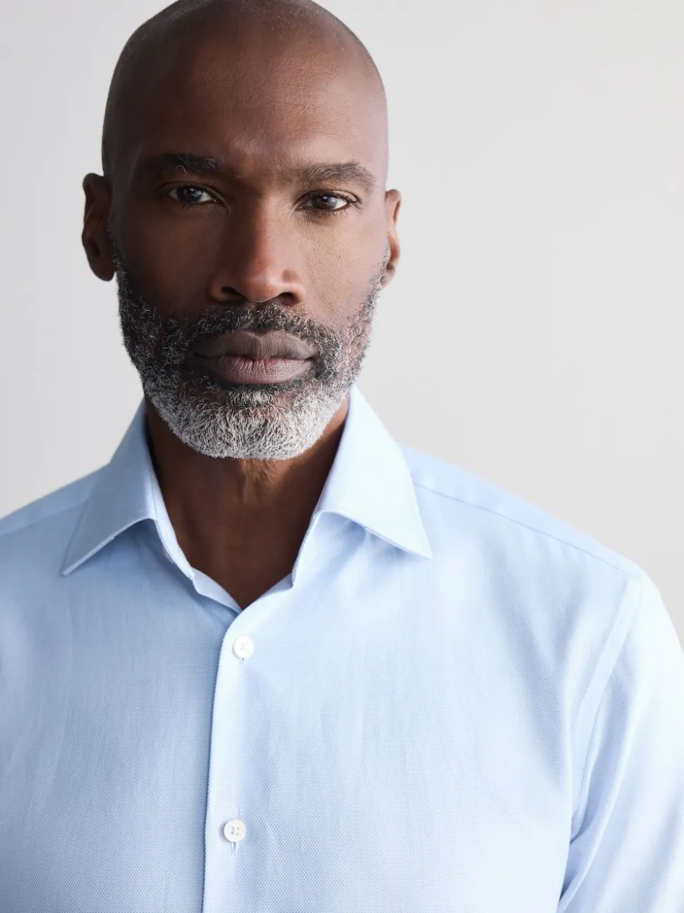 Light Blue Slim Fit Signature 100% Cotton Canclini Textured Shirt
