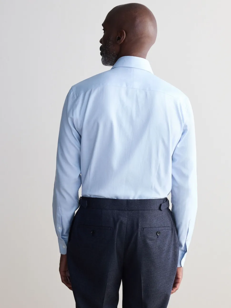 Light Blue Slim Fit Signature 100% Cotton Canclini Textured Shirt