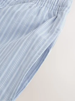 Light Blue Stripe Short Sleeve Pyjamas Set