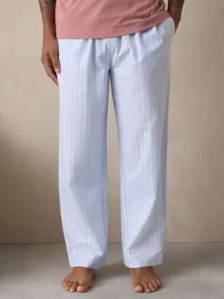 Light Blue Stripe Short Sleeve Pyjamas Set