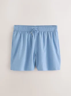 Light Blue/Sage Green Seersucker Swim Shorts